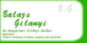 balazs gilanyi business card